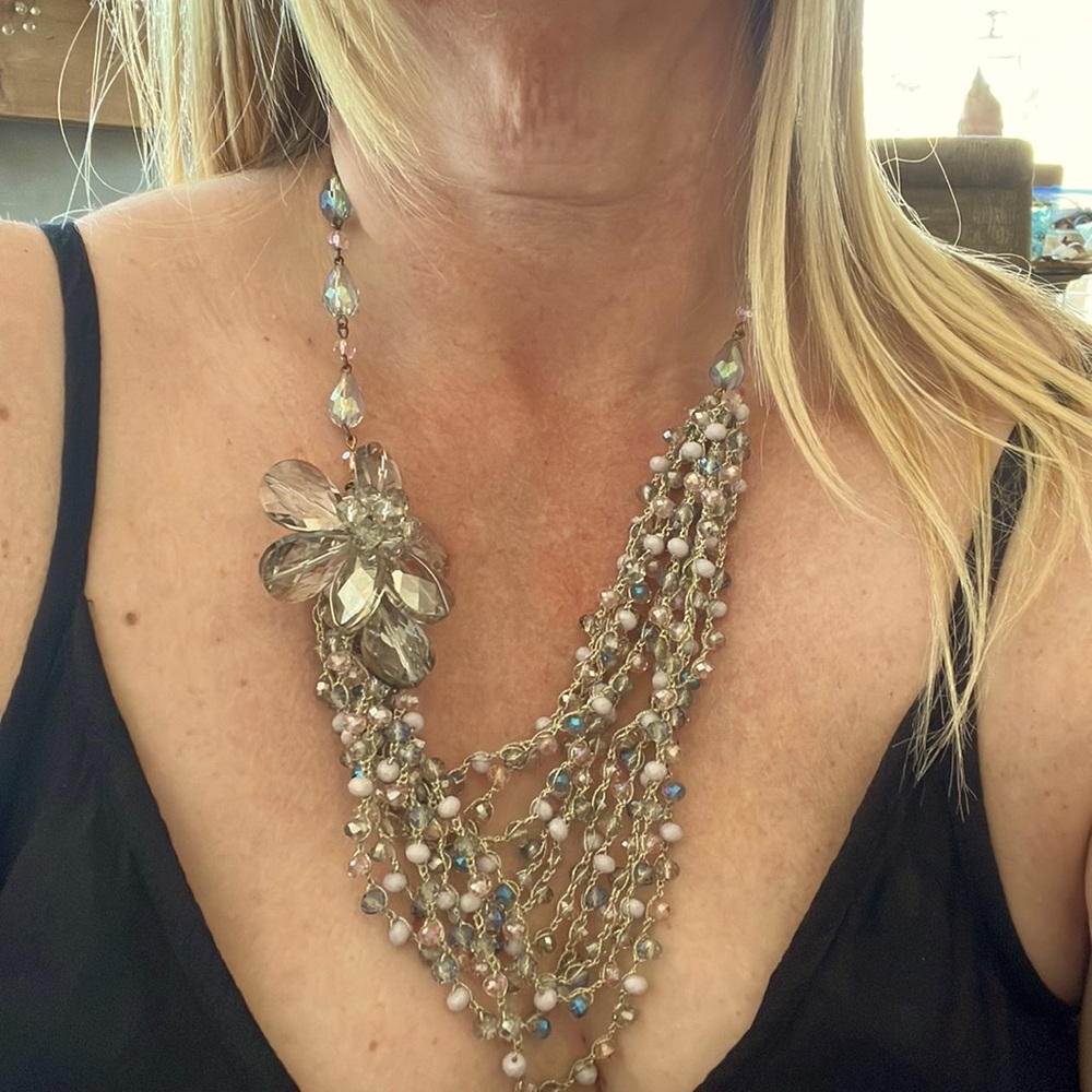 Beautiful Artisan-Made Statement Layered Crystal … - image 1